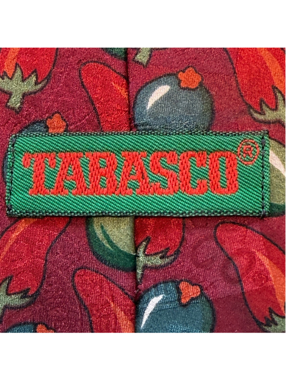 Tabasco Bloody Mary Novelty Silk Tie Peppers Olives Cocktail Necktie - Picture 5 of 5